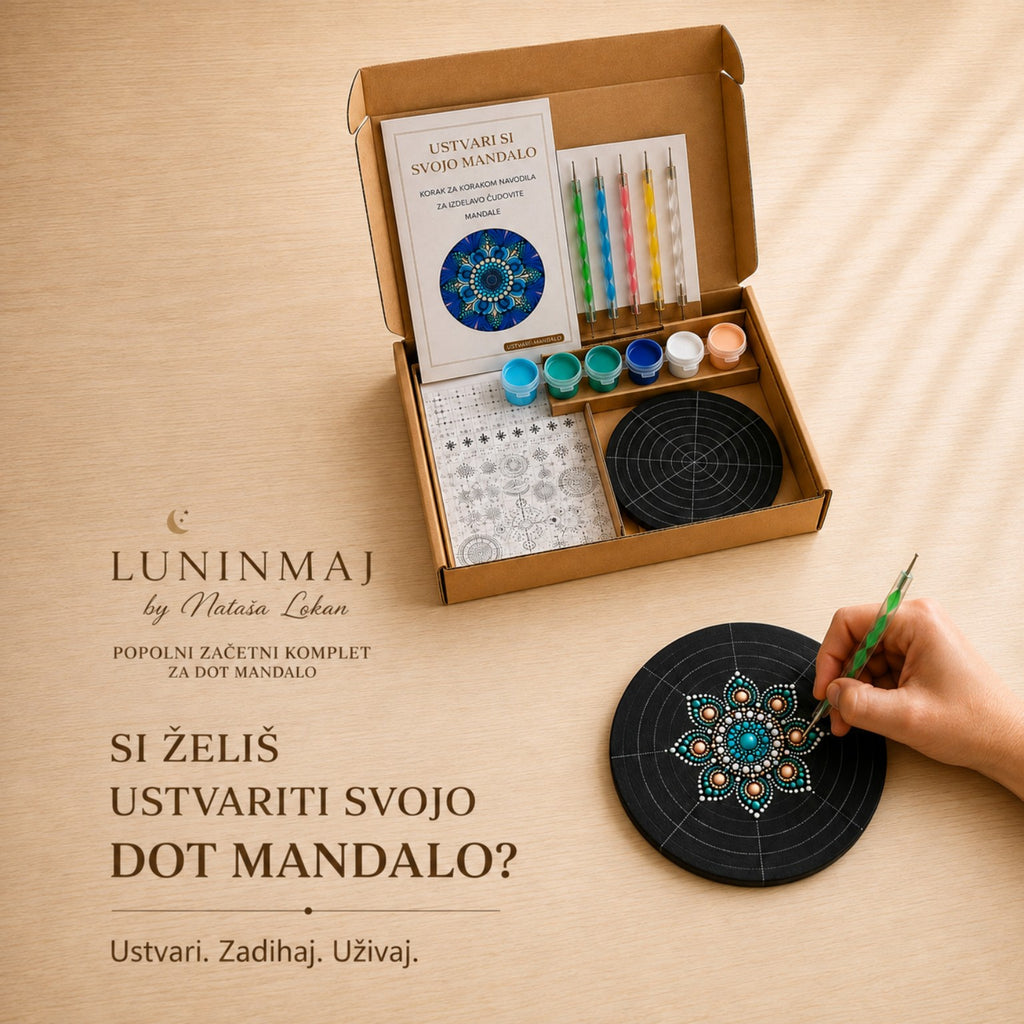 Ustvarjalni DOT MANDALA paket – modra