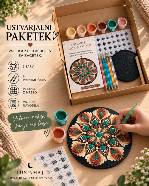 Ustvarjalni DOT MANDALA paket – GOZDNA