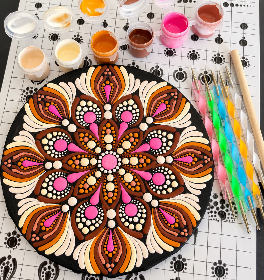 Ustvarjalni DOT MANDALA paket - TERAKOTA & ROZA